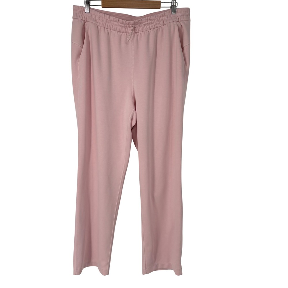Lululemon Softstreme Straight-Leg Pants Pink High-Rise Drawstring Size 16